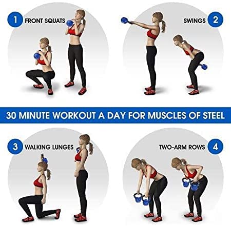 Yogpro Vinyl Coated Cast Iron Solid Kettlebell