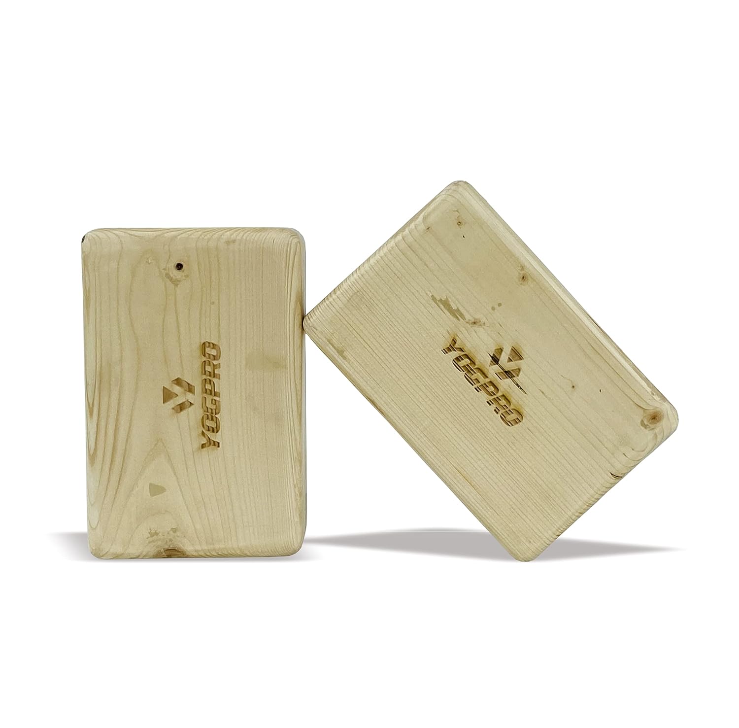 Yogpro Wooden Yoga Brick (Set of 2) 9 x 3x 6 INCHES