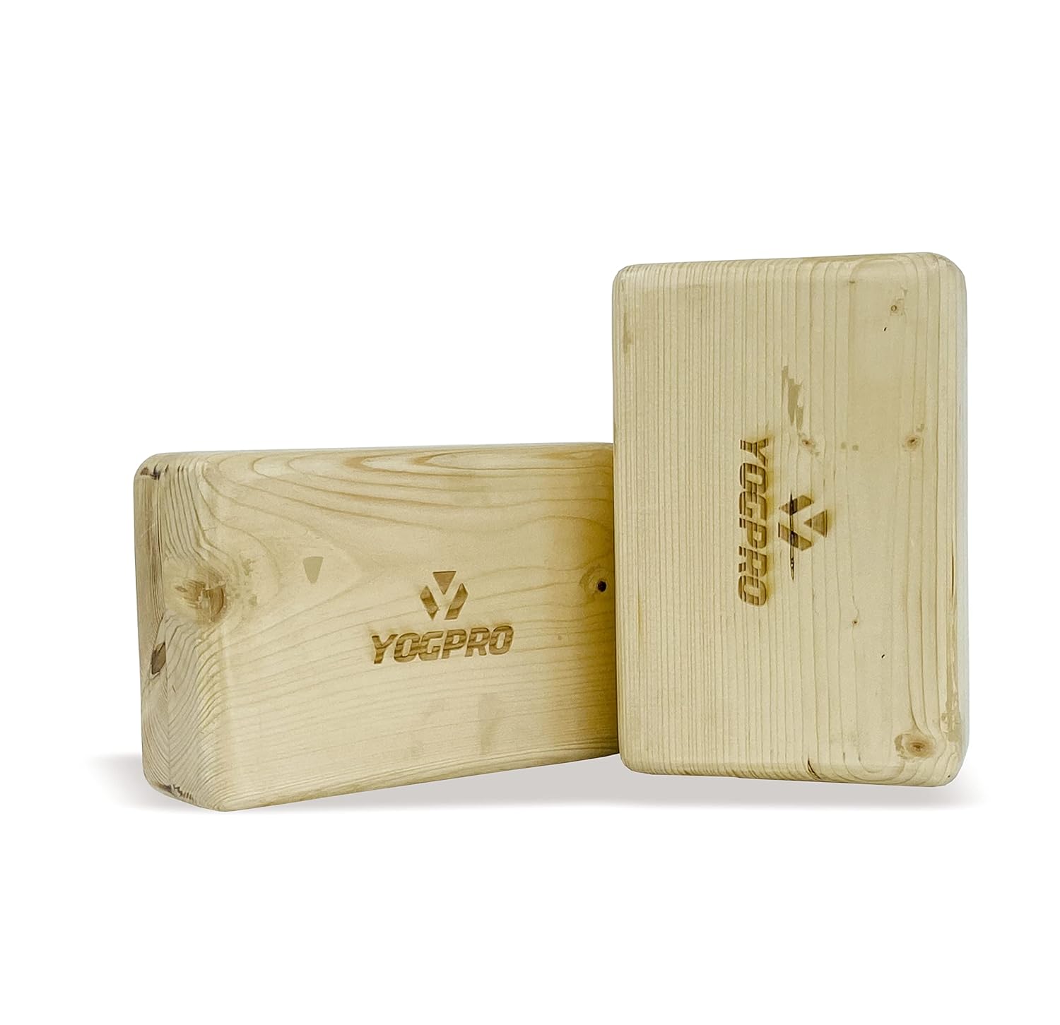 Yogpro Wooden Yoga Brick (Set of 2) 9 x 3x 6 INCHES