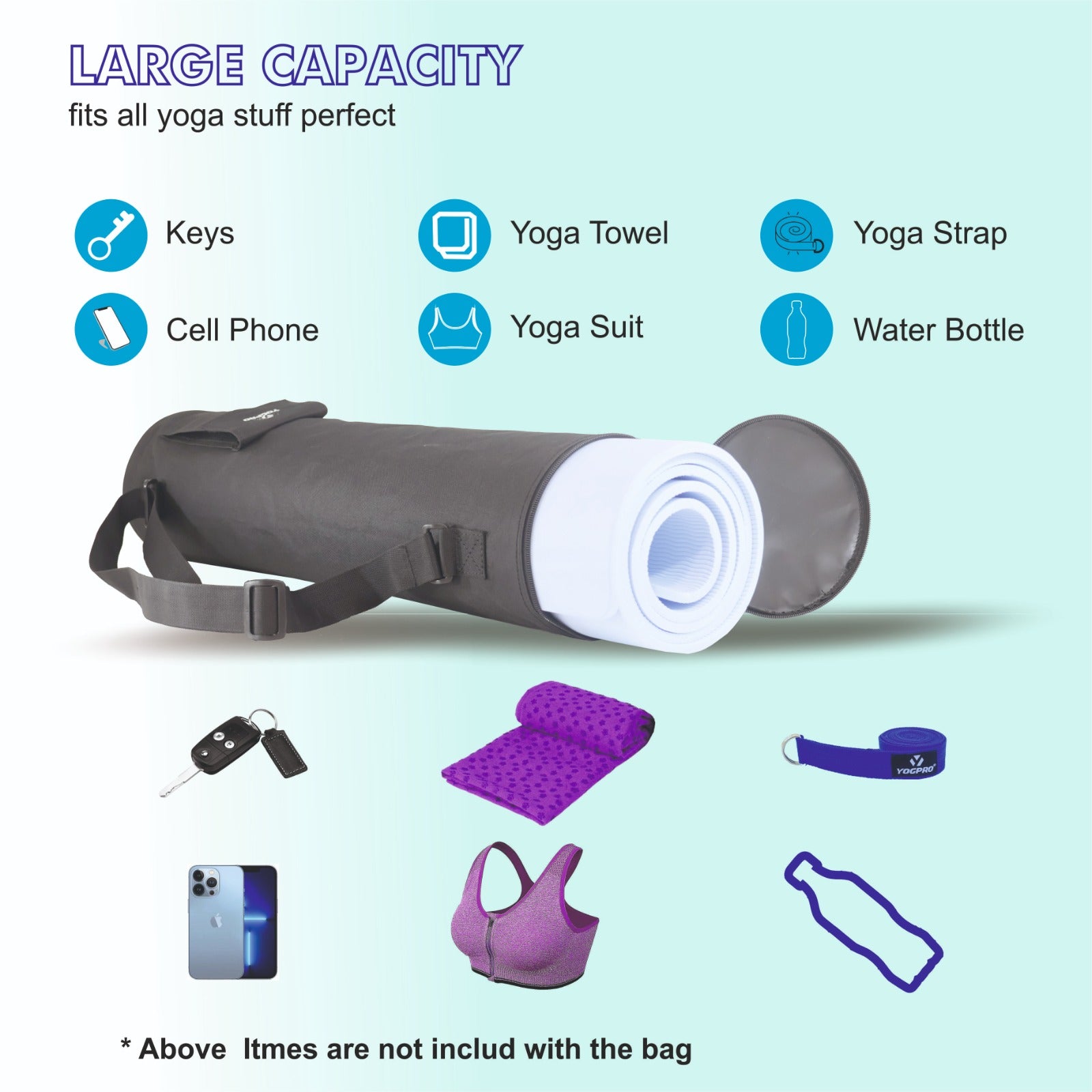 Yogpro Super Yoga Mat Bag Black