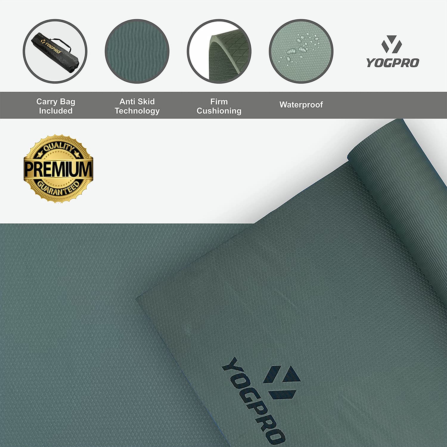 Yogpro Premium Super Soft Yoga Mat 2 x 6 ft x 6 mm