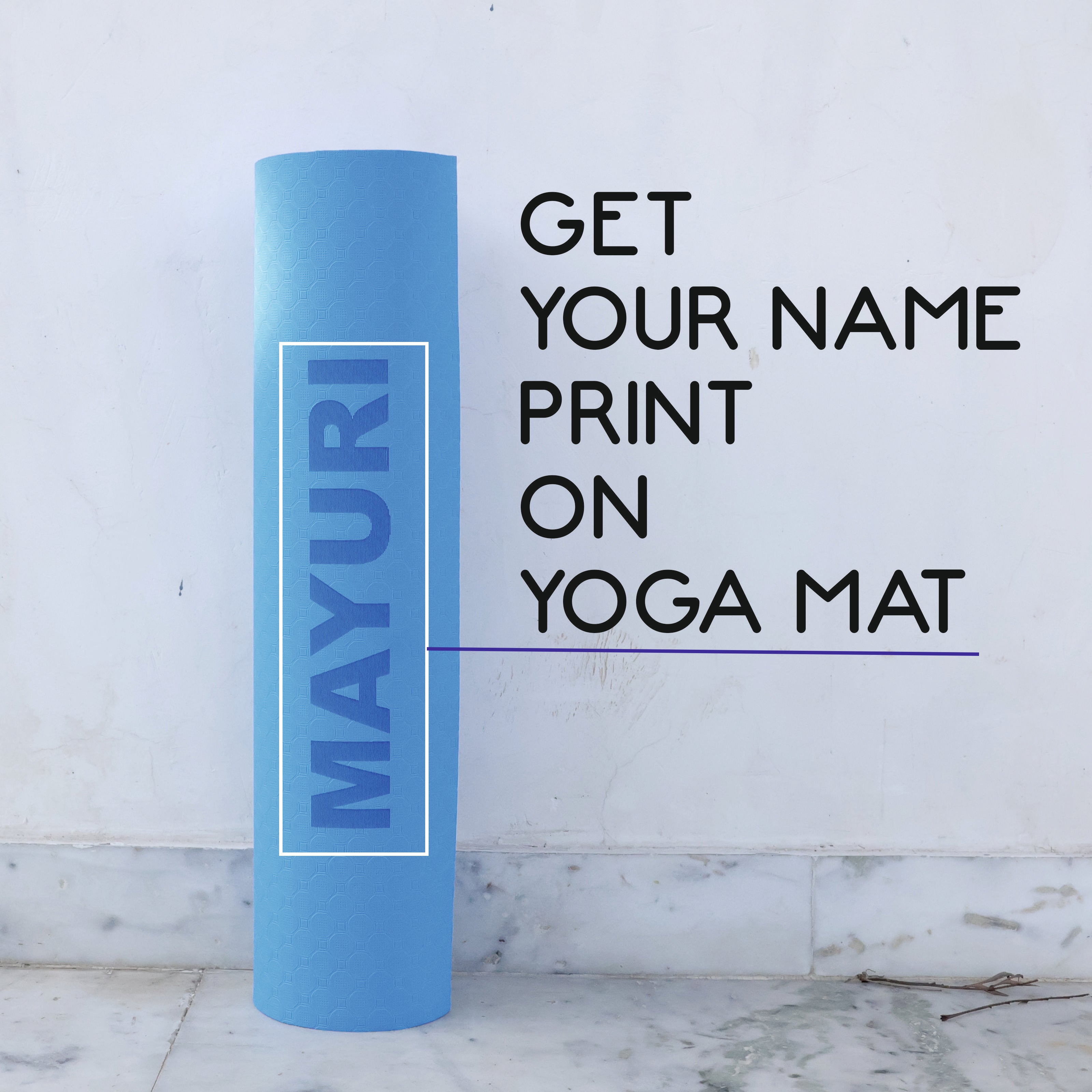 Customise Your Name on TPE Yoga Mat 2 X 6 FT