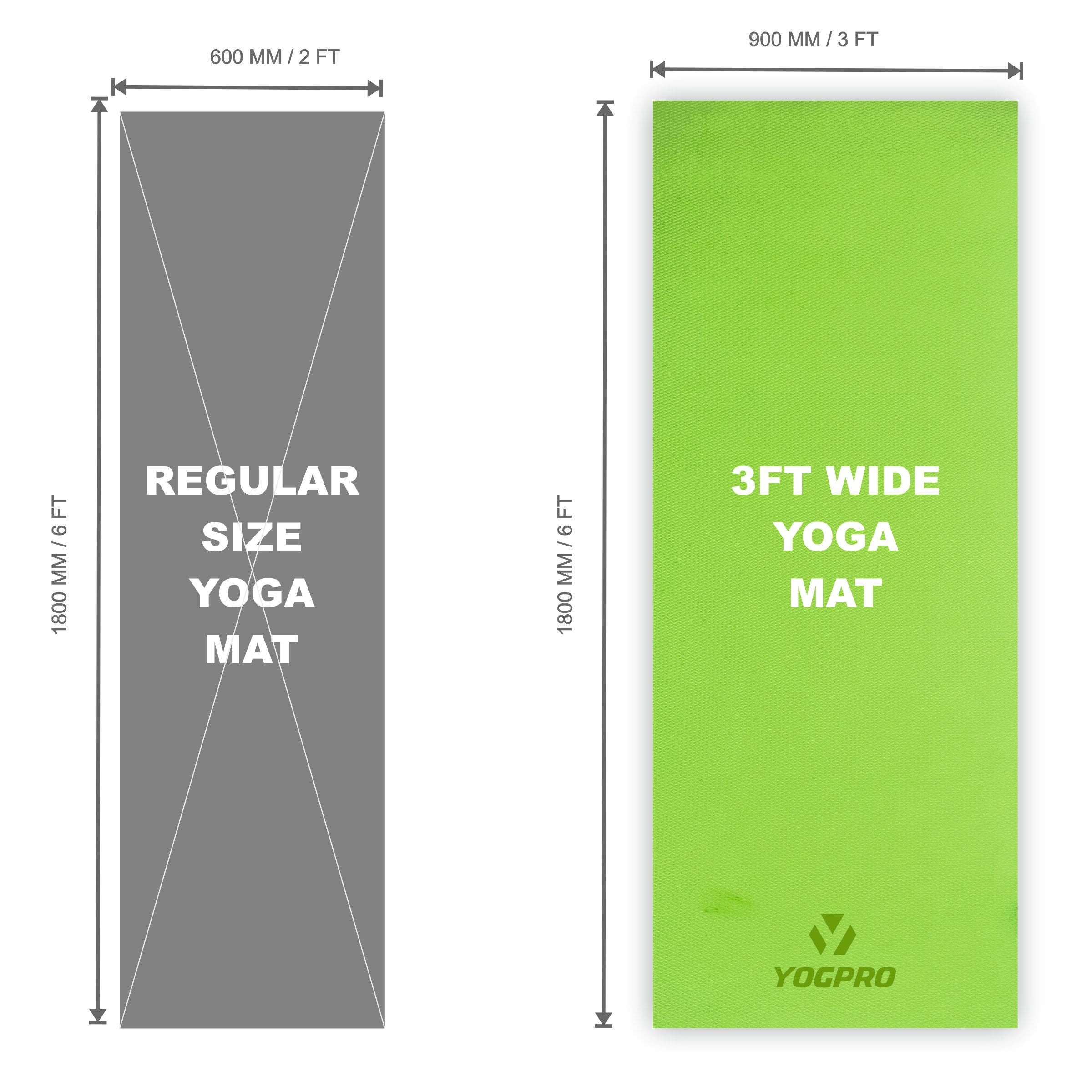 Yogpro EVA Yoga Mat Extra Wide 3 Ft. x 6 ft