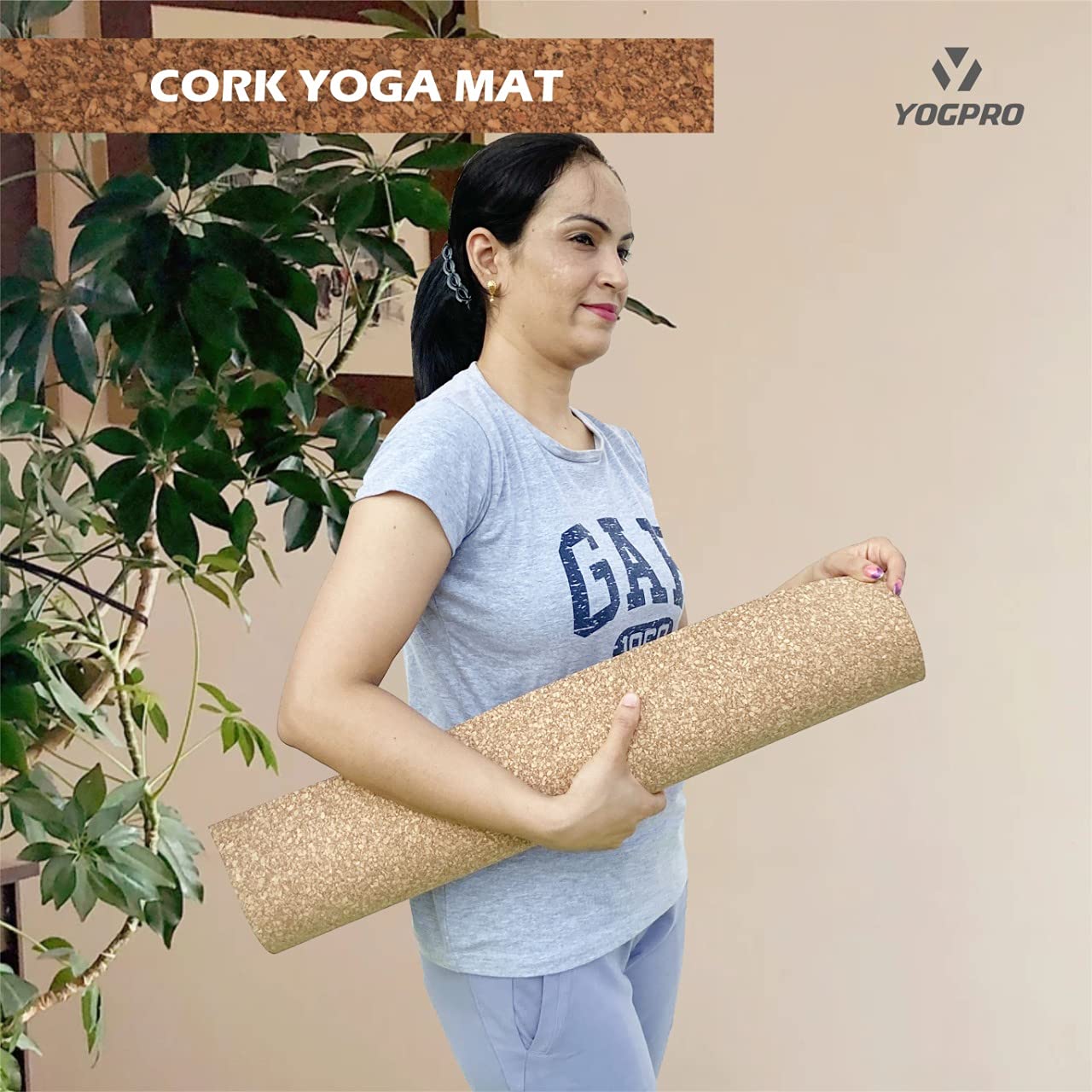 Yogpro 100% Natural Cork Yoga Mat 2 X 6 FT X 3 MM