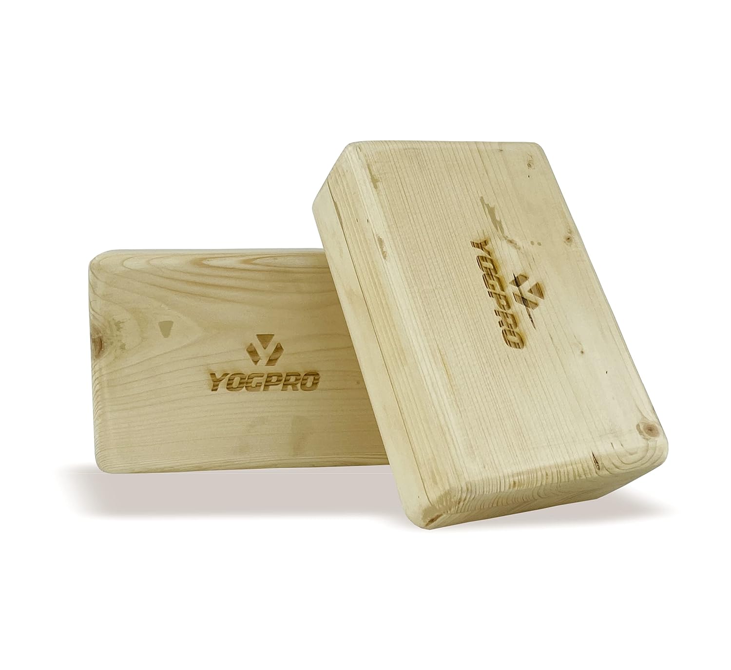 Yogpro Wooden Yoga Brick (Set of 2) 9 x 3x 6 INCHES