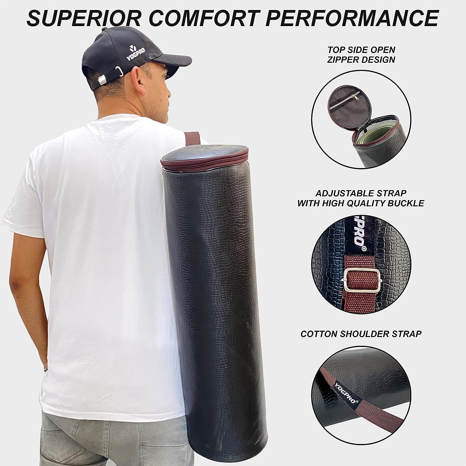 Yogpro Faux Leather Yoga Mat Bag