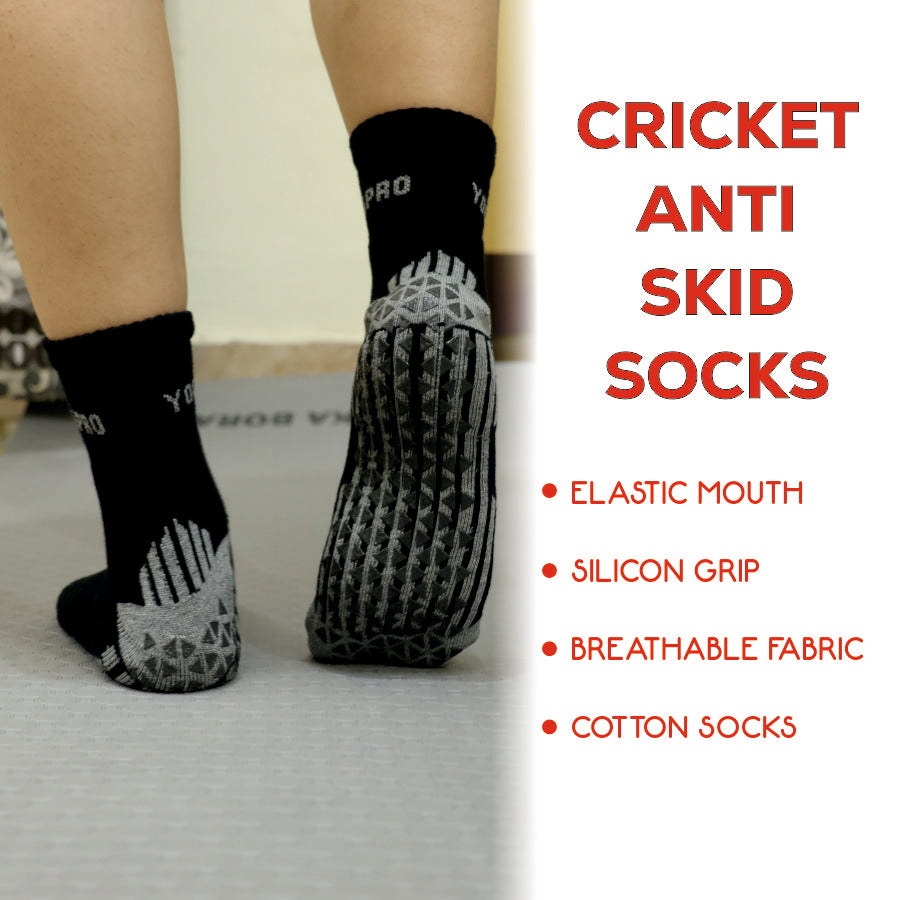 Yogpro Cricket Anti Skid Socks YP550 SILICON SOCKS
