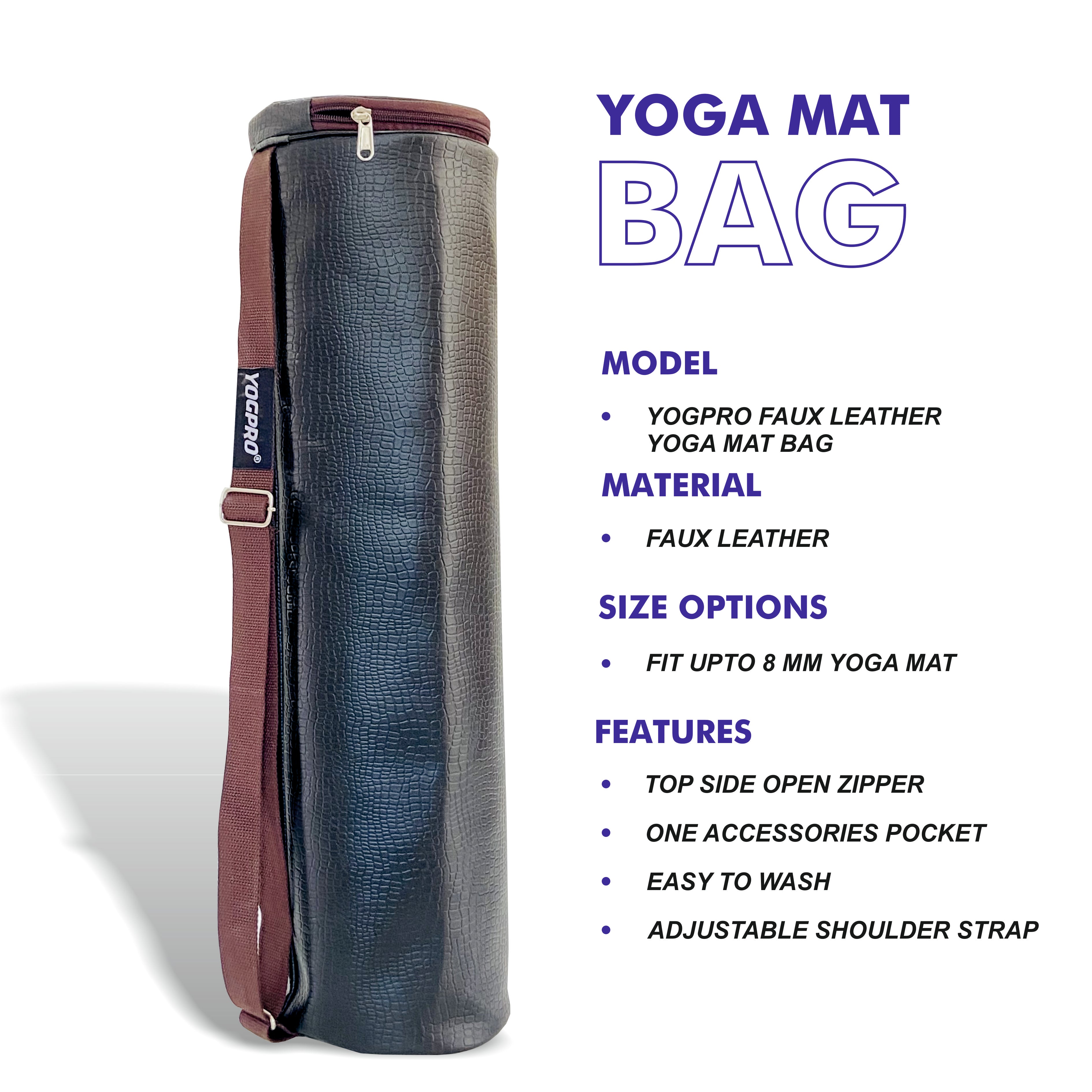 Yogpro Faux Leather Yoga Mat Bag