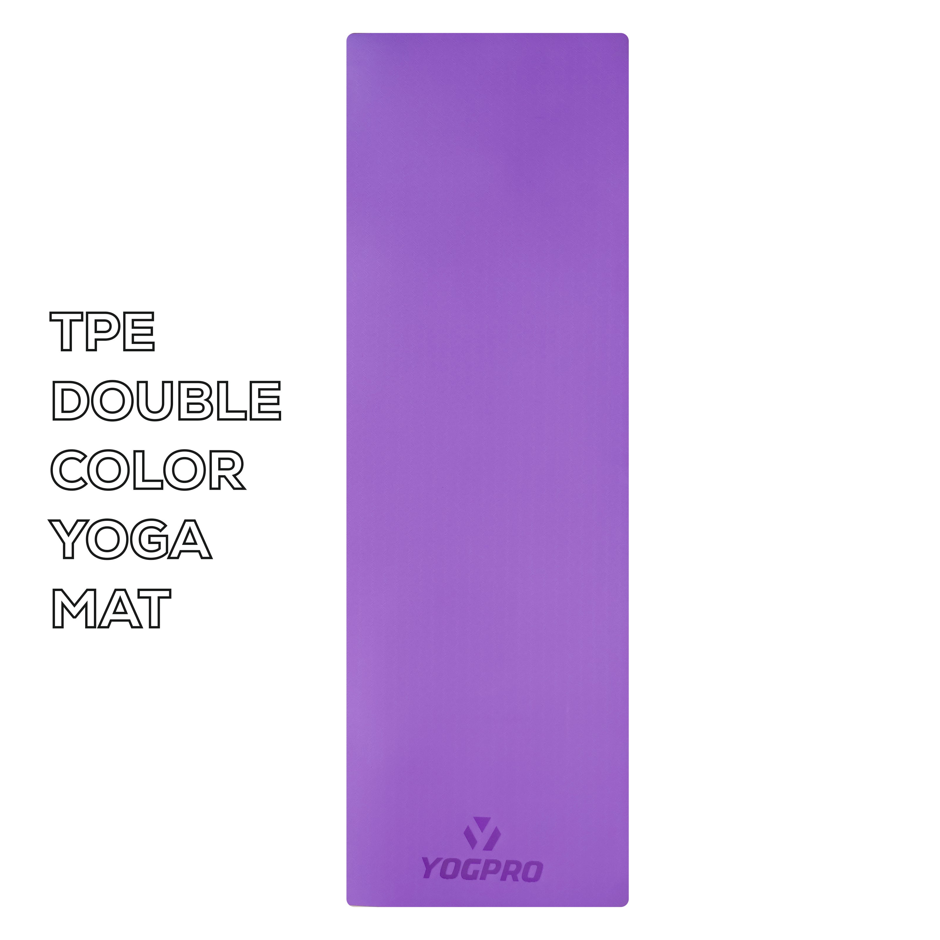 Yogpro Double Color TPE  Yoga Mat  2 X 6 FT