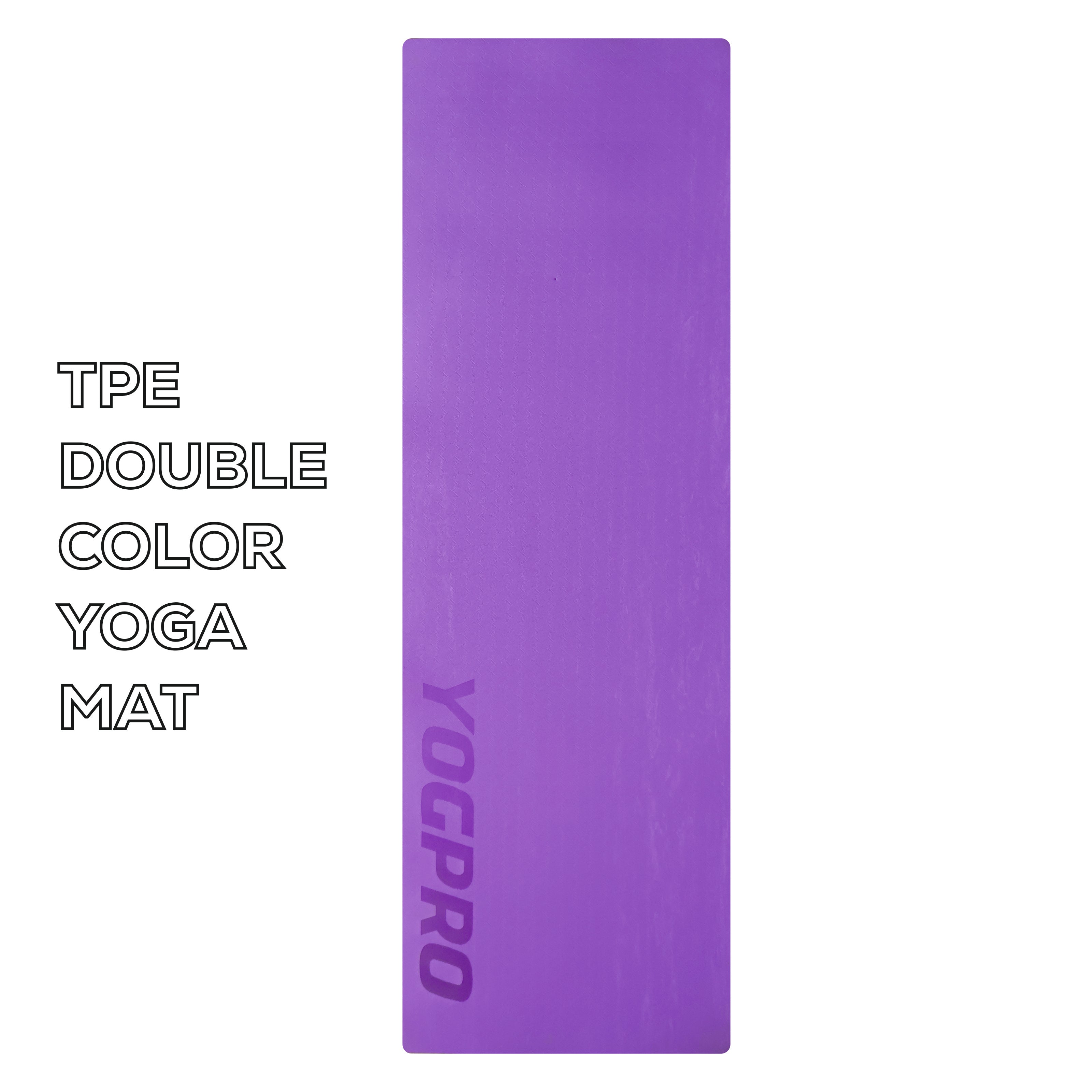 Yogpro Double Color TPE  Yoga Mat  2 X 6 FT