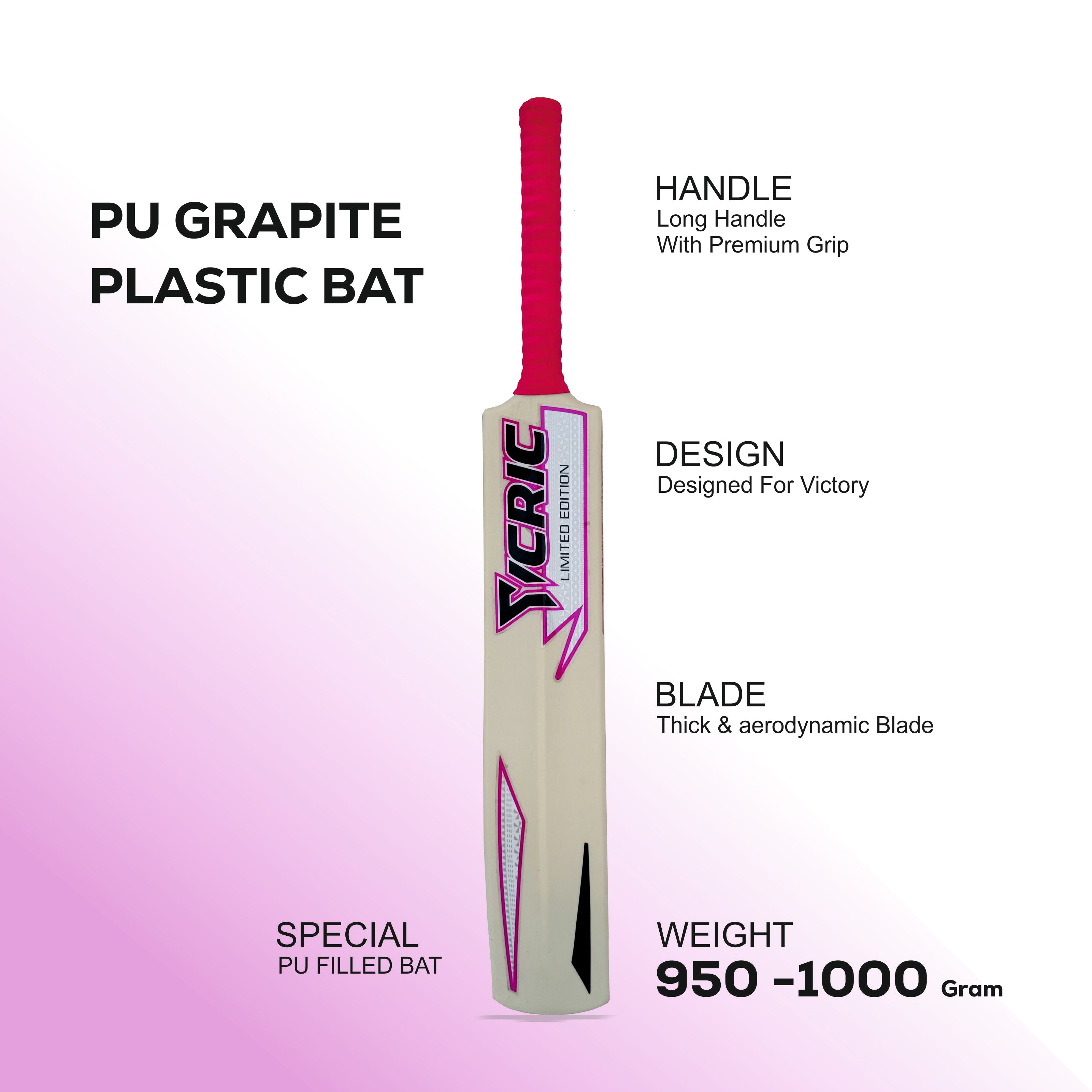 YOGPRO YCRIC PU GRAPHITE PLASTIC BAT